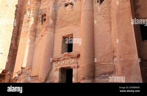 Facade Of Urn Tomb Of Royal Tombs Ancient City Of Petra In Jordan