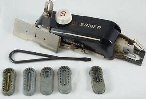 Vintage Buttonhole Attachment Singer Buttonholer Model W N With