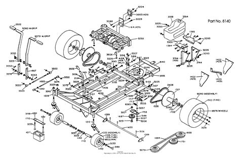 Dixon Ztr 428 1990 Parts Diagram For Chassis Assembly