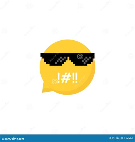Speech Bubble Emoji Like Rudeness Stock Vector Illustration Of Cool