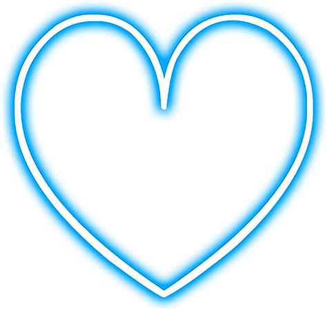 Blue Neon Glow Heart Spiral Freetoedit Sticker By Lu Sspace