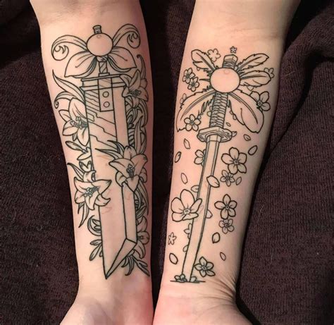 Ff Tattoo On Arm Final Fantasy Tattoo Fantasy Tattoos Final Fantasy Vii Tattoo Sword