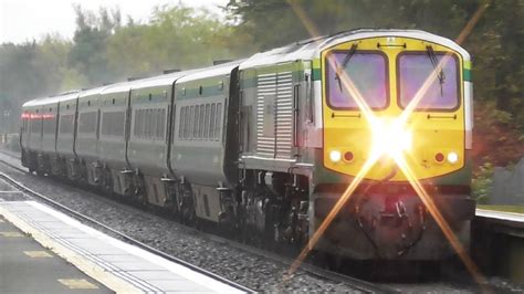 Irish Rail 201 Class Loco And Mark 4 Intercity Train Monasterevin