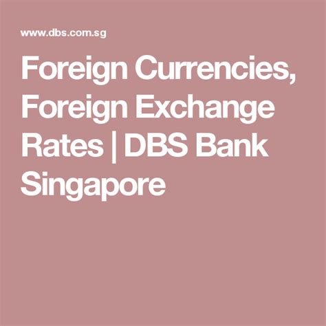 Exchange rate policy provides the framework for determining the external value of the national currency of botswana, the pula. Foreign Currencies, Foreign Exchange Rates | DBS Bank ...