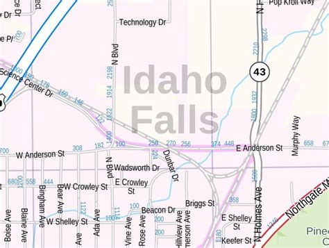 Idaho Falls Map Idaho