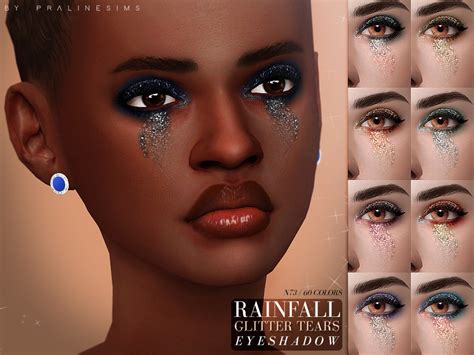 The Sims Resource Rainfall Glitter Tears Eyeshadow N73
