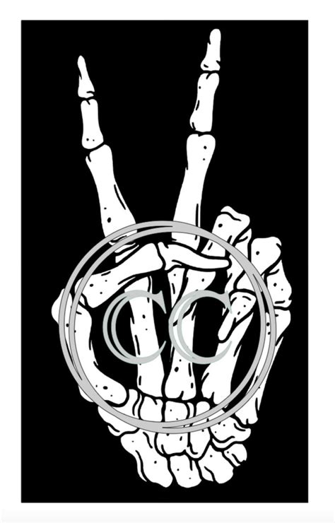 Peace Skeleton Hand Svg Etsy