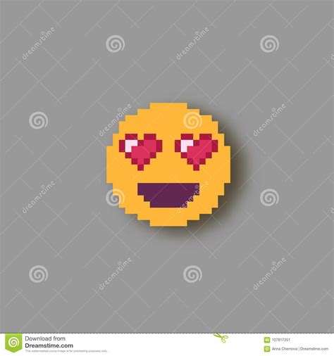 Pixel Art Smile Stock Vector Illustration Of Mood 107817351