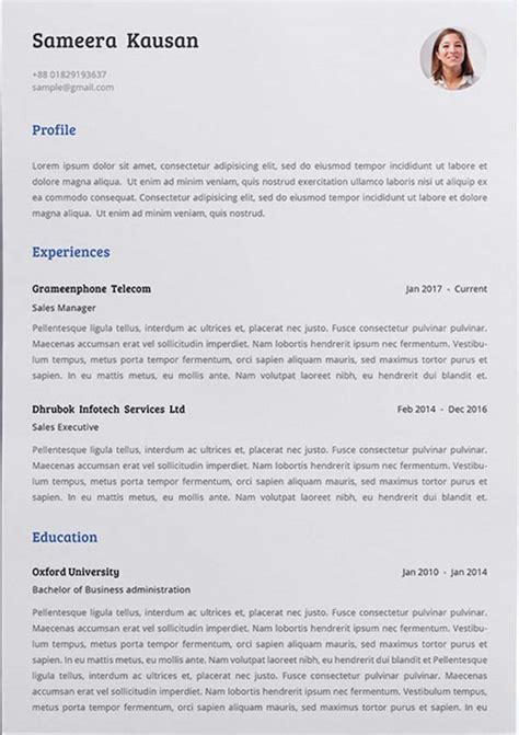 The resume also comes with a matching cover letter. Free Simple Resume Template With Matching Cover Letter - Pivle