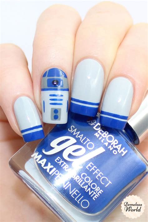 Star Wars R2d2 Nail Art Star Wars Nails Nails Nail Art