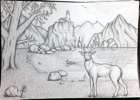 Pencil Sketches Of Nature At Explore Collection Of