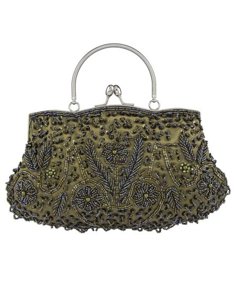 Womens Vintage Style Beaded Sequined Evening Bag Wedding Party Handbag
