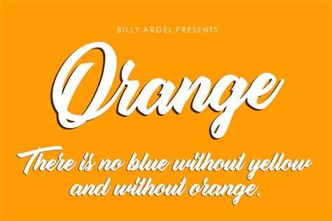 Orange Font Billy Argel Fonts Fontspace