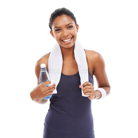 Gym Is Part Of Her Daily Routine A Young Woman Holding A Bottle Of
