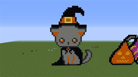 🐱halloween Kitten Pixel Art🐱 Minecraft Amino