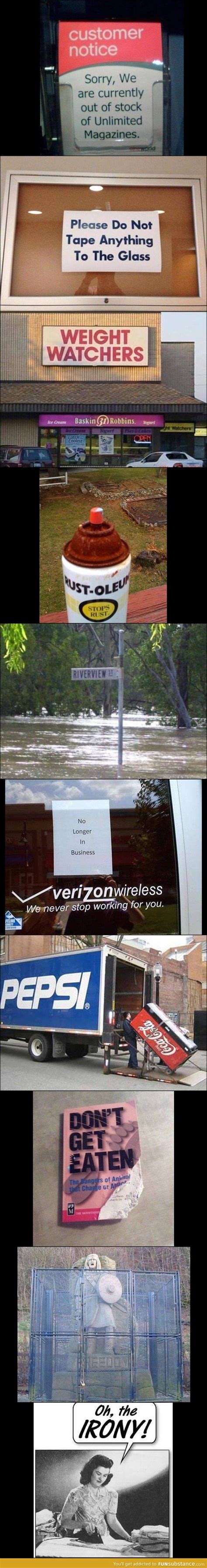 Ironic Signs Hilarious Funny Pictures Irony