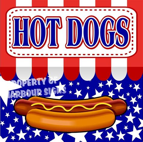 Hot Dogs Decal 14 Hotdogs Concession Food Truck Restaurant Vinyl