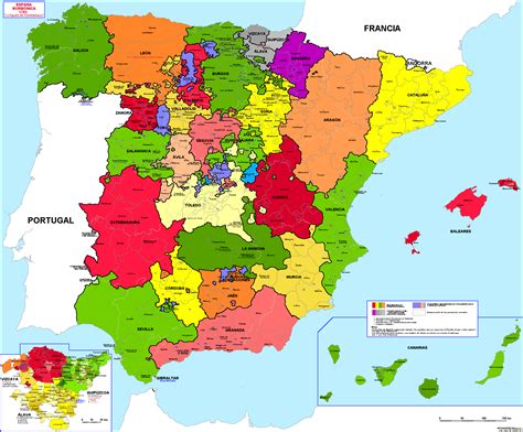 Organización Territorial De España A Través De Los Siglos Mapa De