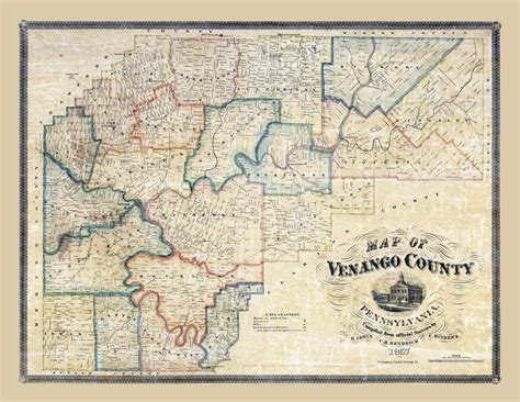 Venango County Pennsylvania - Irwin 1857 - 29.77 x 23 - Walmart.com