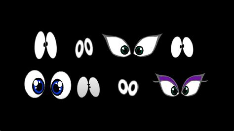 Free Vector Stock Cartoon Set Of Different Eyes In The Dark Vector