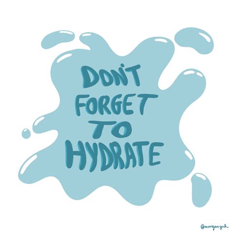 The Words Dont Forget To Hydrate Are Painted On A White Background