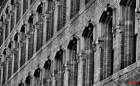Wallpaper Window City Building Bricks Symmetry