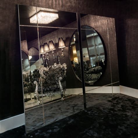 Large Venetian Crystal Panelled Mirror Juliettes Interiors
