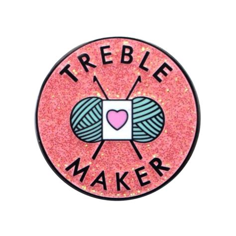 Treble Maker Enamel Badge Yarn Crochet Knit Pin Enamel Pin In Pins