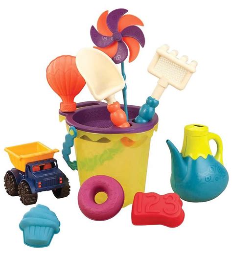 B Toys Bucket Set B Ready Beach Lime Prompt Shipping