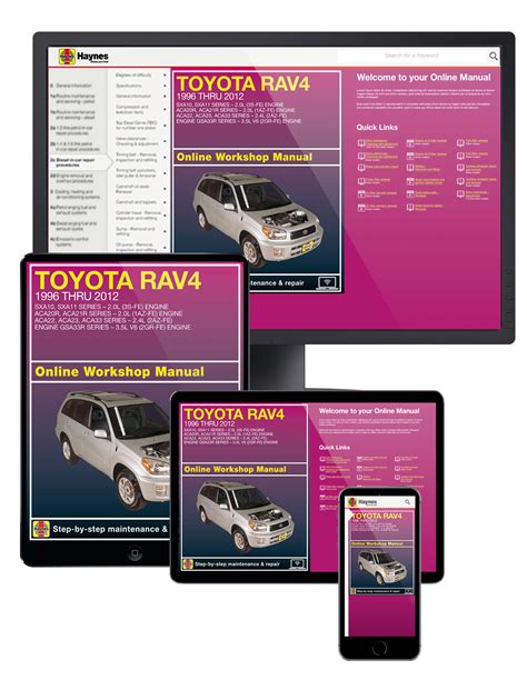 Toyota Rav4 1994 2012 Haynes Repair Manuals And Guides