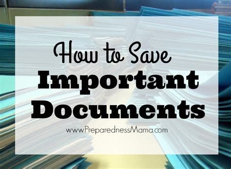 How To Save Important Documents Preparednessmama