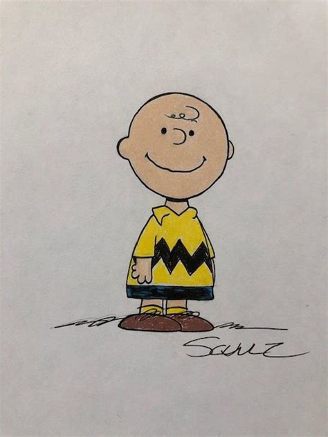 Lot Original Charlie Brown Drawing By Charles Schulz 8x10