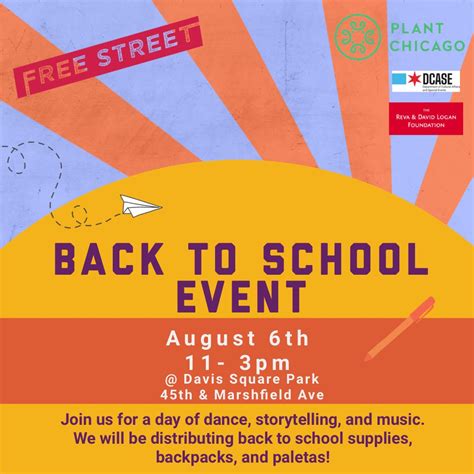 Back To School Event Free Street