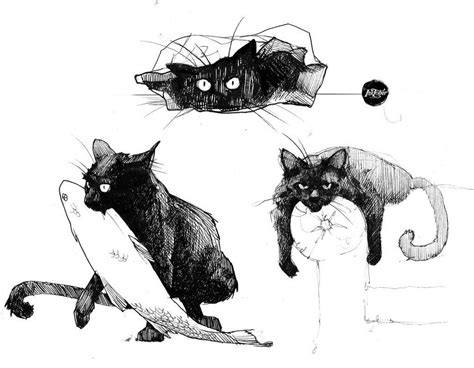 Inktober Cats Black Cat Art Animal Drawings Animal Art