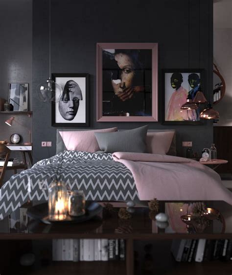 refined pink  black bedroom decor ideas digsdigs