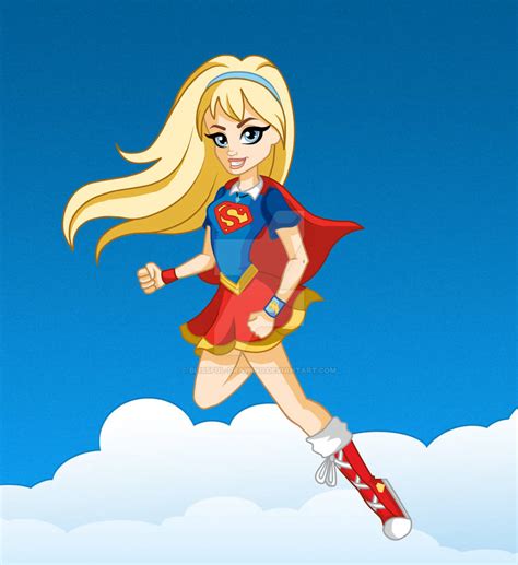 Dc Superhero Girls Supergirl By Blissful Drawing On Deviantart