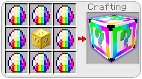How To Craft A Rainbow Lucky Block Secret Recipe Overpowered