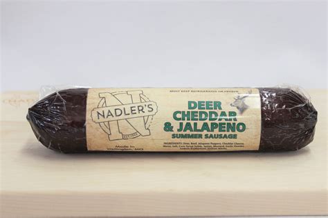 Venison Cheddar And Jalapeno Summer Sausage Nadlers Meats