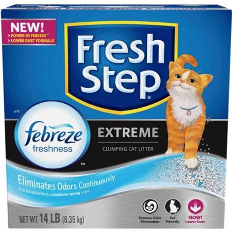 Fresh Step Extreme Odor Control Scented Scoopable Cat Litter 14 Lb Carton