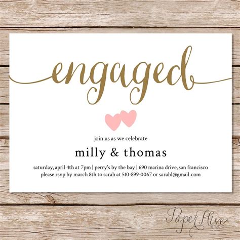 Free Engagement Party Invitation Templates Printable Printable Templates