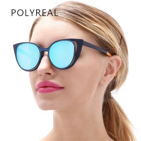 Polyreal 2017 Luxury Brand Designer Fashion Cat Eye Sunglasses Women