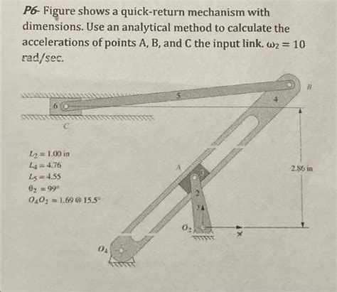 Solved P6 Figure Shows A Quick Return Mechanism With