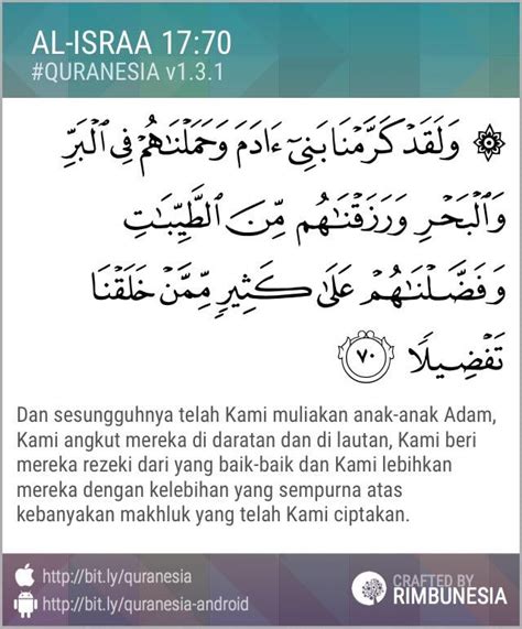 Detail Surat Al Isra Ayat 70 Koleksi Nomer 2