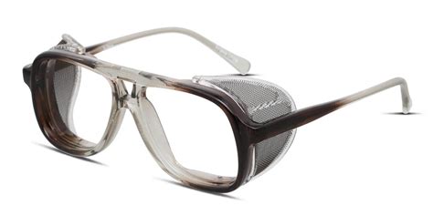 Pentax F6000 W Breeze Catchers Gray Clear Brown Prescription Eyeglasses