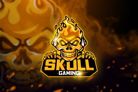 Skull Gaming Mascot And Esport Logo Branding And Logo Templates
