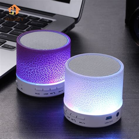 Led Bluetooth Speaker Mini Speakers Hands Free Portable Wireless Speaker With Usb Led Light