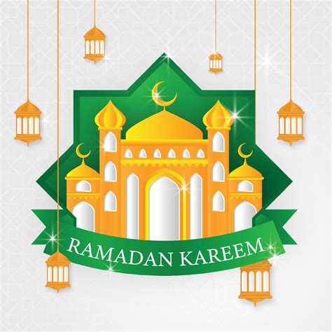 Fond Islamique Ramadan Kareem Avec Dôme De Mosquée Et Style De Concept
