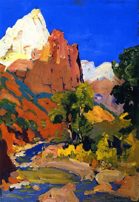 Zion National Park Painting Franz Bischoff Oil Paintings