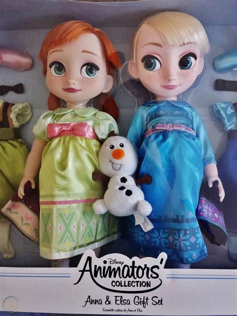 Disney Store Frozen Anna And Elsa Animators Doll T Set New Rare Free