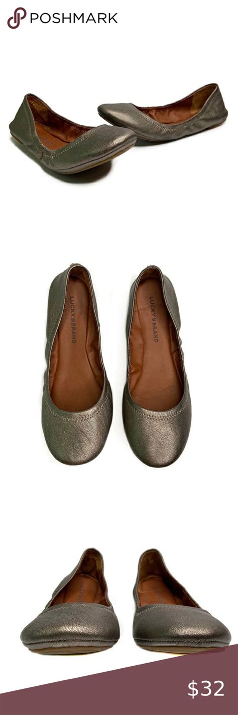 Lucky Brand Emmie Metallic Bronze Ballet Flats Ballet Flats Flat